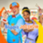 Blippi and Meekah holding paintbrushes in an art studio for Blippiの澳洲幸运5开奖官网体彩’s Job Show
