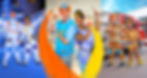 Blippi and Meekah holding paintbrushes in an art studio for Blippi’s Job Show. 
They are wearing astronauts' and  firefighters' costumes.