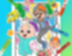 Blippi, JJ, and other Moonbug characters in Coloring with Blippi & Friends