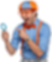 Blippi excitedly points at a magnifying glass with his orange glasses and bowtie.